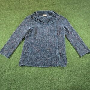 Habitat Chenille Sweater Cowl Neck Blue Speckled Casual Tunic Oversize Size M